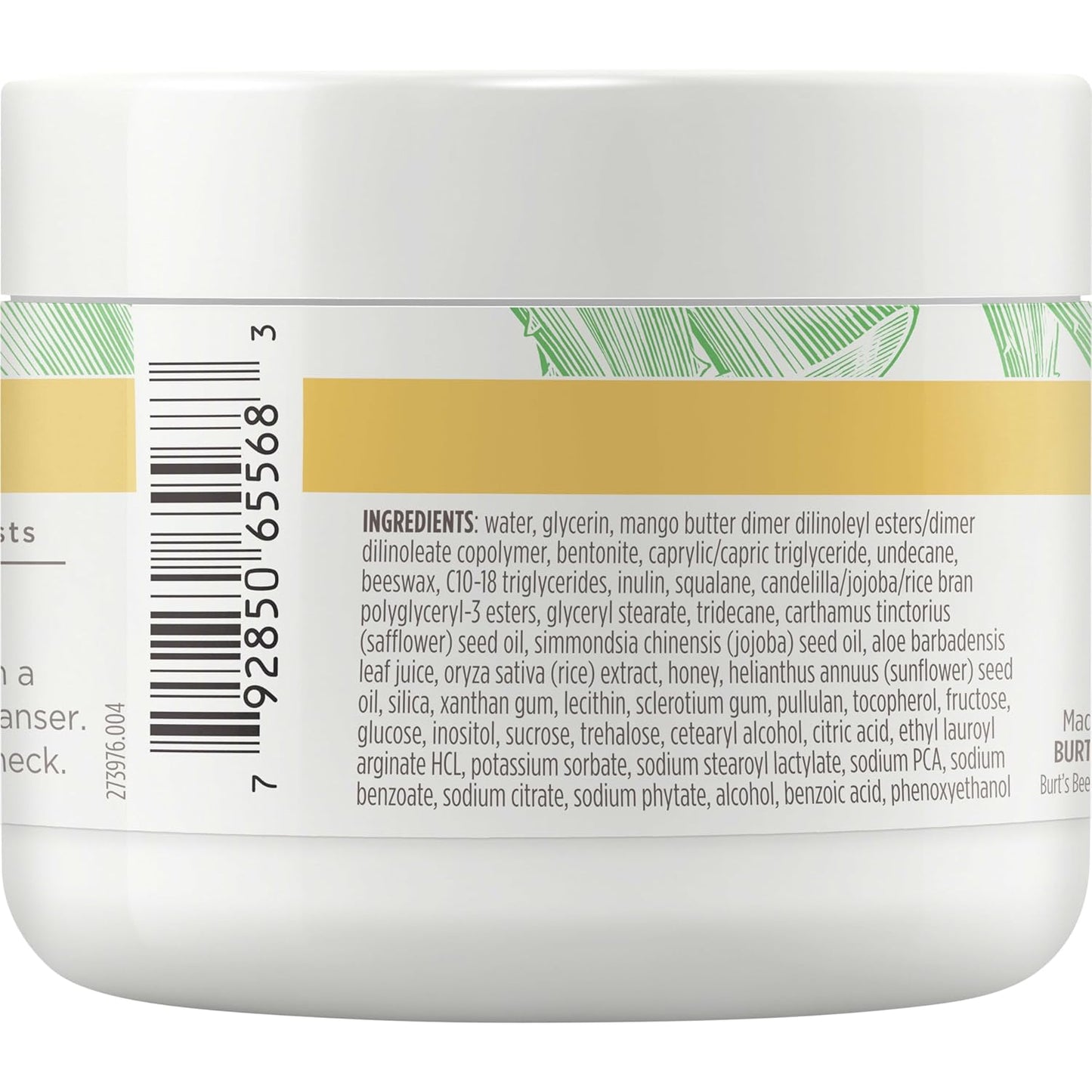 Burt's Bees Back To School Dorm Essentials, Sensitive Moisturizing Cream, With Aloe Vera and Rice Milk, Face Moisturizer for Sensitive Skin, 98.8 Percent Natural Origin Skin Care, 3 oz. Package