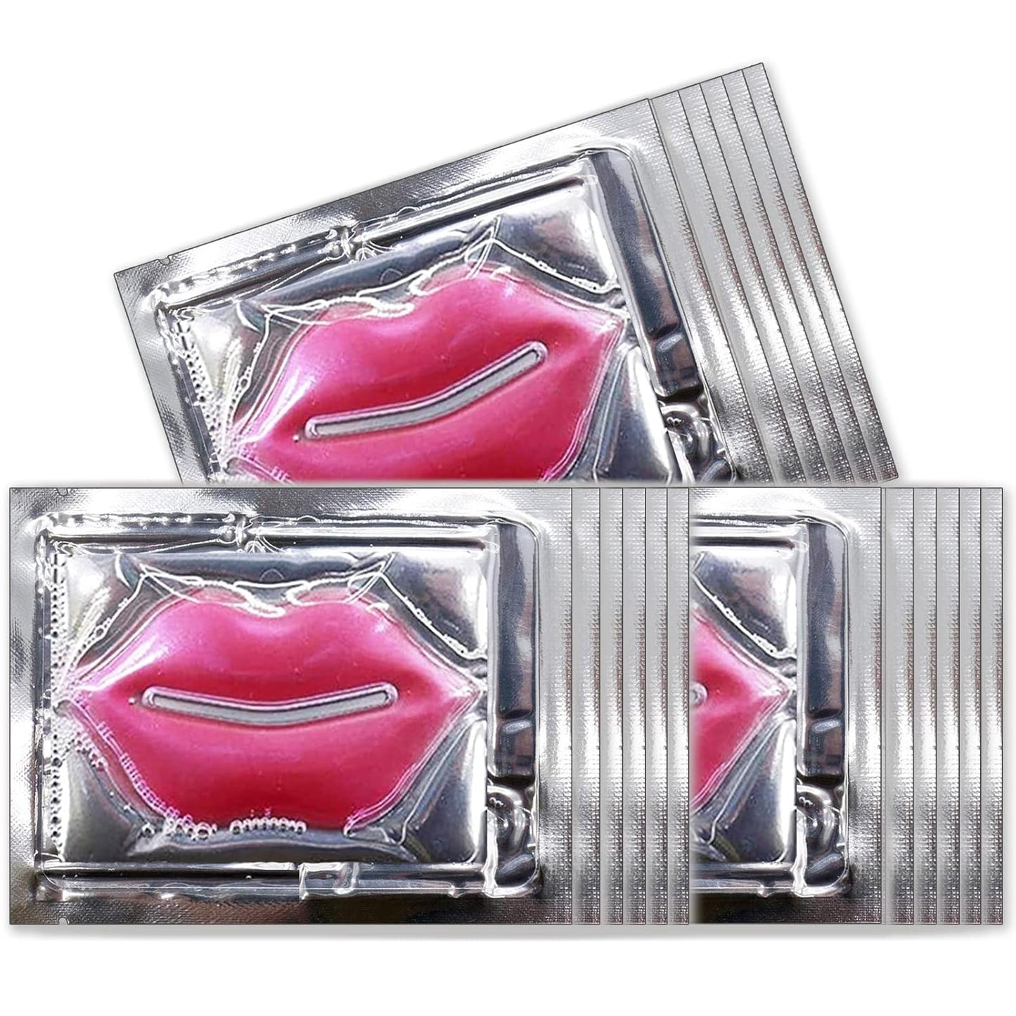 Permotary 30 PCS Collagen Lip Mask Crystal Lip Care Gel Pads for Moisturizing & Reducing Chapped, Smoothing Lip Fine Lines-Lip Patches for Firms & Hydrate and Plump Your Lips