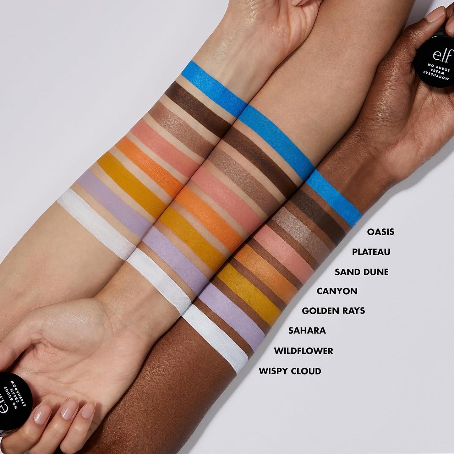 e.l.f. No Budge Cream Eyeshadow, 3-in-1 Eyeshadow, Primer & Liner With Crease-Resistant Color & Stay-Put Power, Vegan & Cruelty-Free, Wildflower