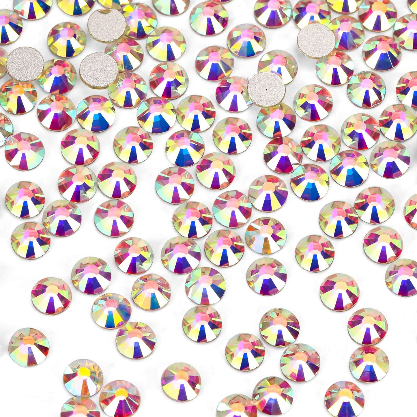 1440Pcs Crystal Ab Crystal Rhinestones,Glass Flatback Rhinestones Mini Gemstones for Nail Face Makeup Art Crafts Clothes Decoration-(SS4,1.6mm,Crystal Ab)