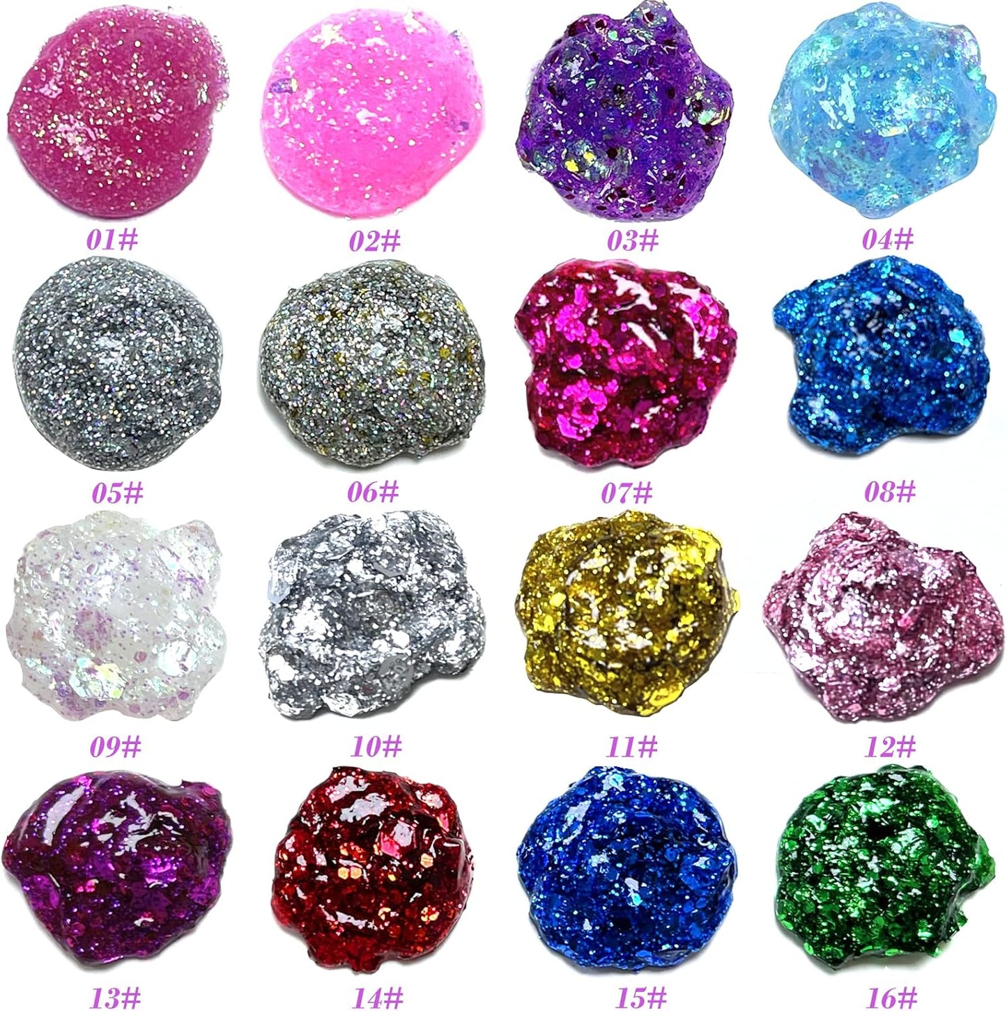 Holographic Face Glitter Gel Body Shimmer Makeup for for Hair, Face, Clavicle, Arm, Nail, Eyeshadow, Long Lasting Waterproof Mermaid Sequins Party Glitter for Rave Festival, 1.35oz (Metallic Pink #12)