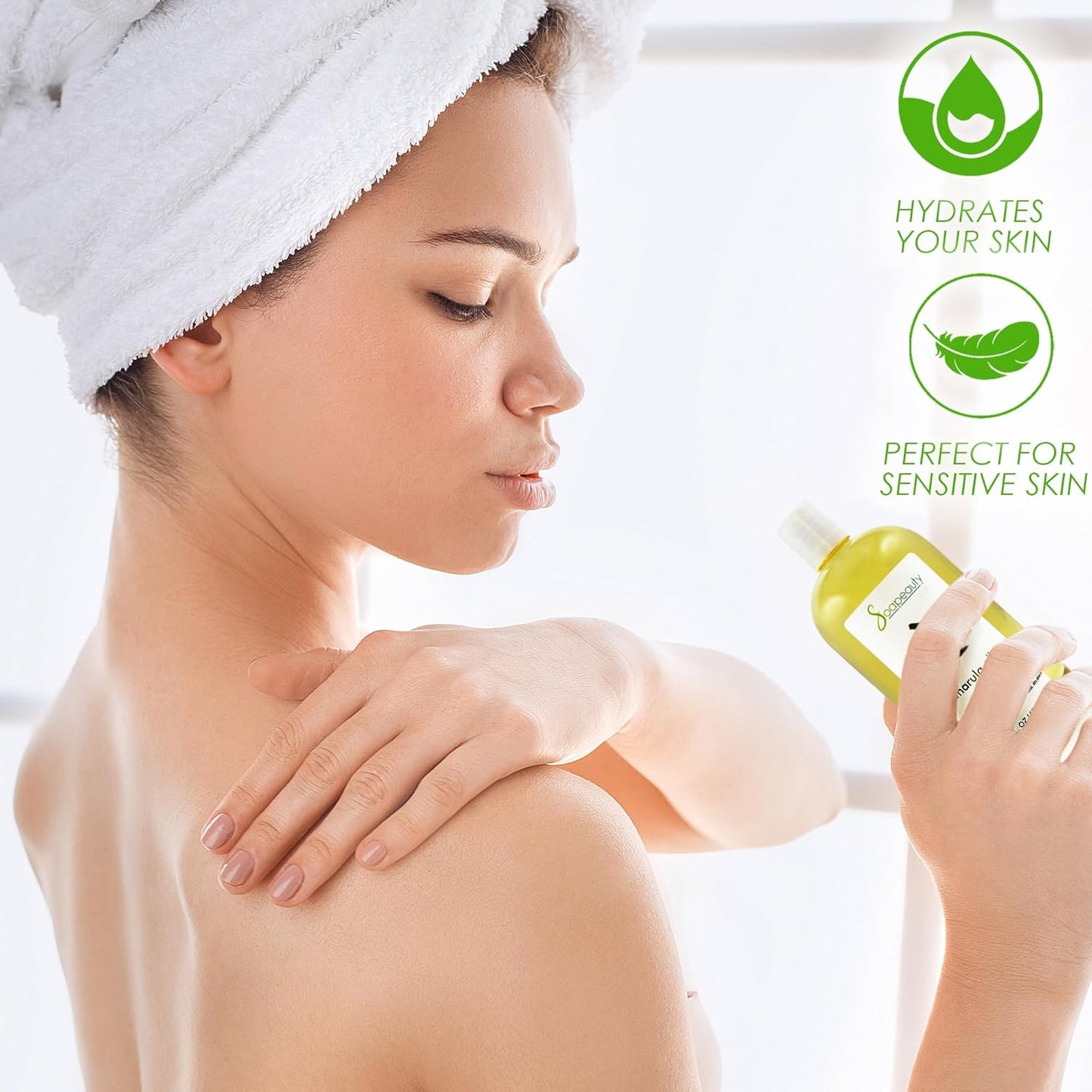 Soapeauty Marula Oil 100% Pure & Natural, Cold Pressed, Rich in Vitamin E & Omega Fatty Acids | Best for Skin, Hair, Face, Nails, and Soap Making | 48 fl oz (3 * 16 fl oz)