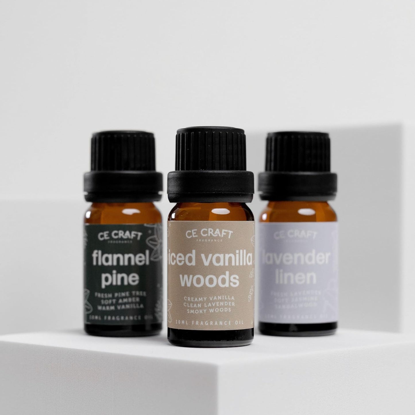 CANDECraftCo Premium Fragrance Oil – Diffuser Oils Fragrances Scented for Home, Candle Soap Making Supplies, Aromatherapy Blends for House (0.34 Fl Oz) (2-Pack, Apple + Mahogany)