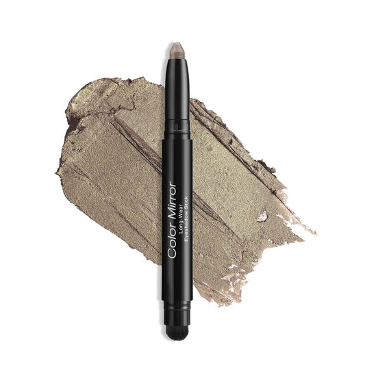 Cream Waterproof Hypoallergenic Eyeshadow Stick, long wear Metallic Glitter Matte Eye Shadow Pencil With Makeup Brush, Eye Brightener, 56 Bronze Metallic