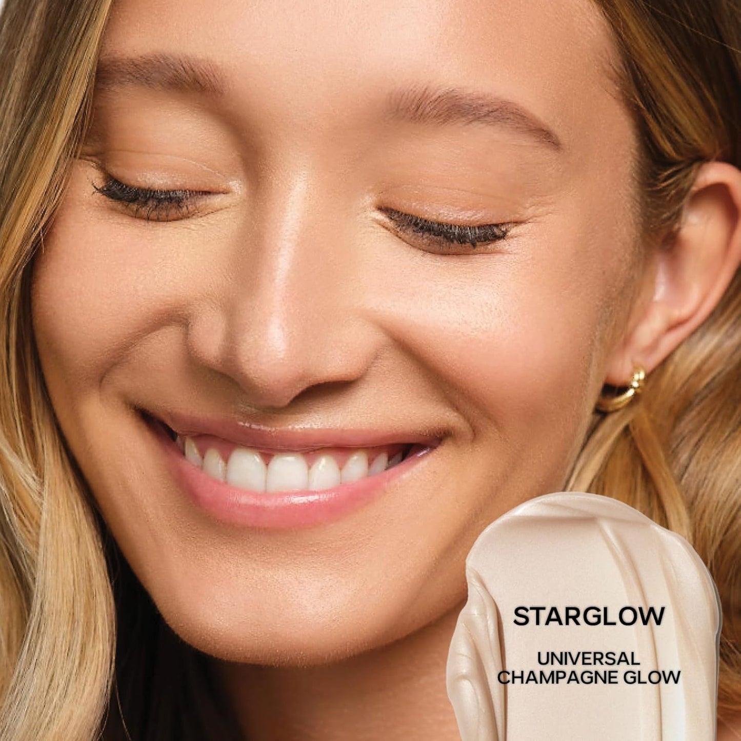 Saie Mini Glowy Super Gel - Hydrating Makeup Primer and Illuminating Glow Serum Enriched with Vitamin C and Squalane Oil - All-Over Liquid Highlighter Makeup for Instant Glass Skin - Starglow (0.5 oz)