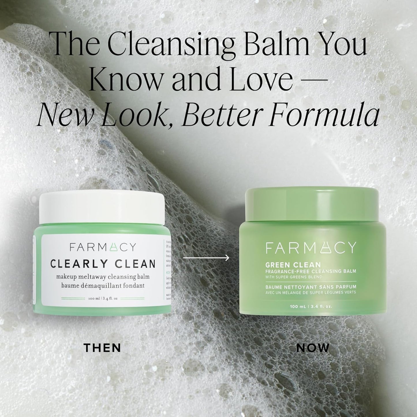 Farmacy Makeup Remover Cleansing Balm - Green Clean Waterproof Makeup Remover + Oil Based Cleanser - Newly Formulated Double Cleanser with Plant Based Waxes + Upcycled Moringa (30ml)