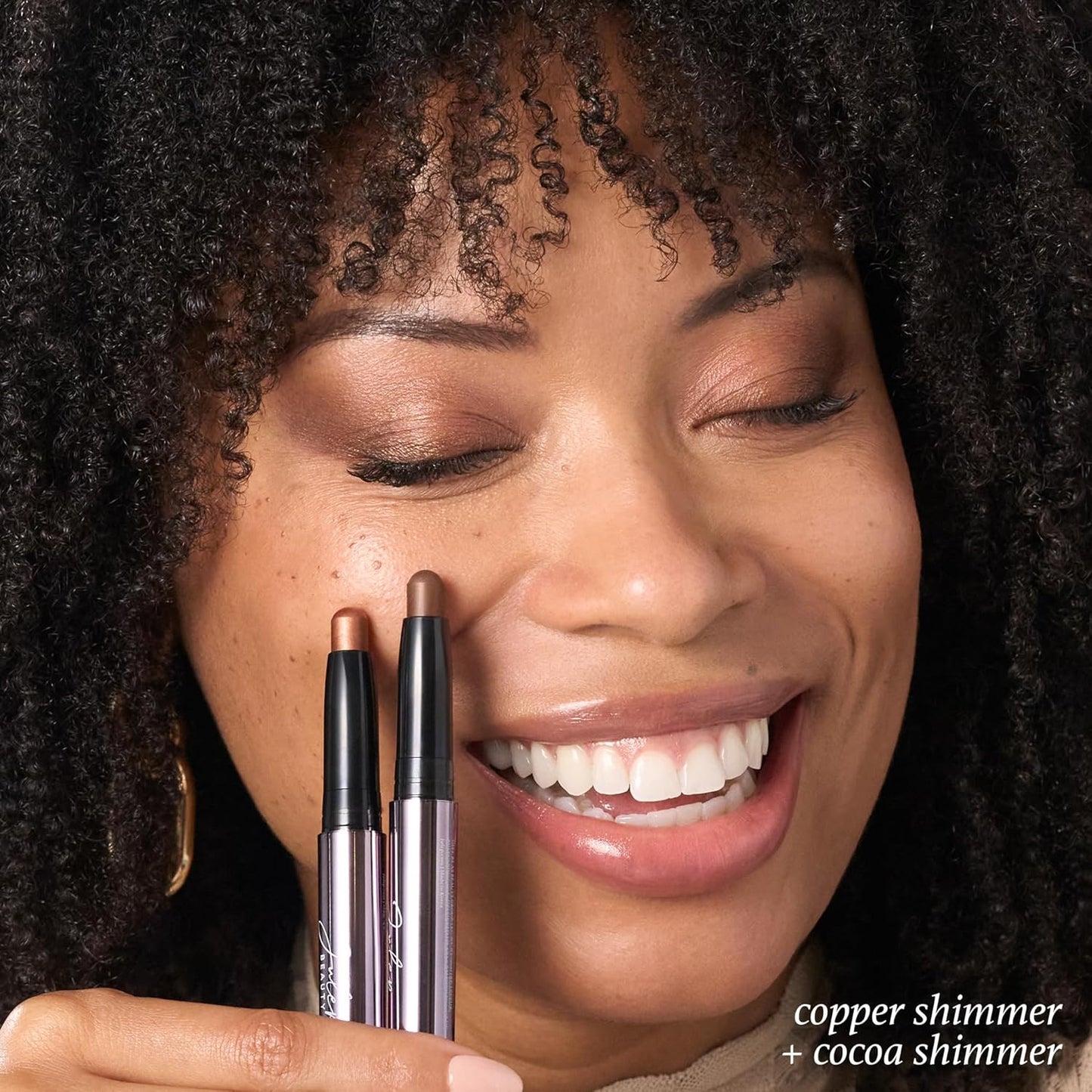 Julep Eyeshadow 101 Crème-to-Powder Eyeshadow Stick Duo, Copper Shimmer & Cocoa Shimmer