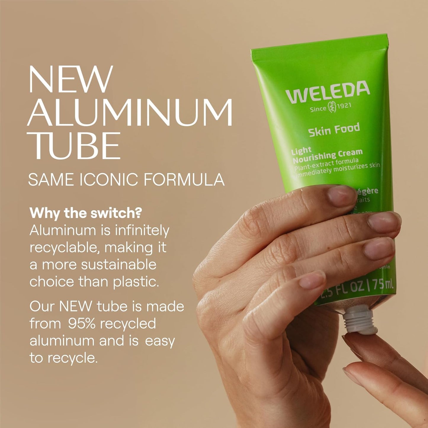 Weleda Skin Food Light Nourishing Body Cream 2.5 Fluid Ounce, Plant Rich Hydrating Moisturizer with Chamomile, Calendula and Pansy