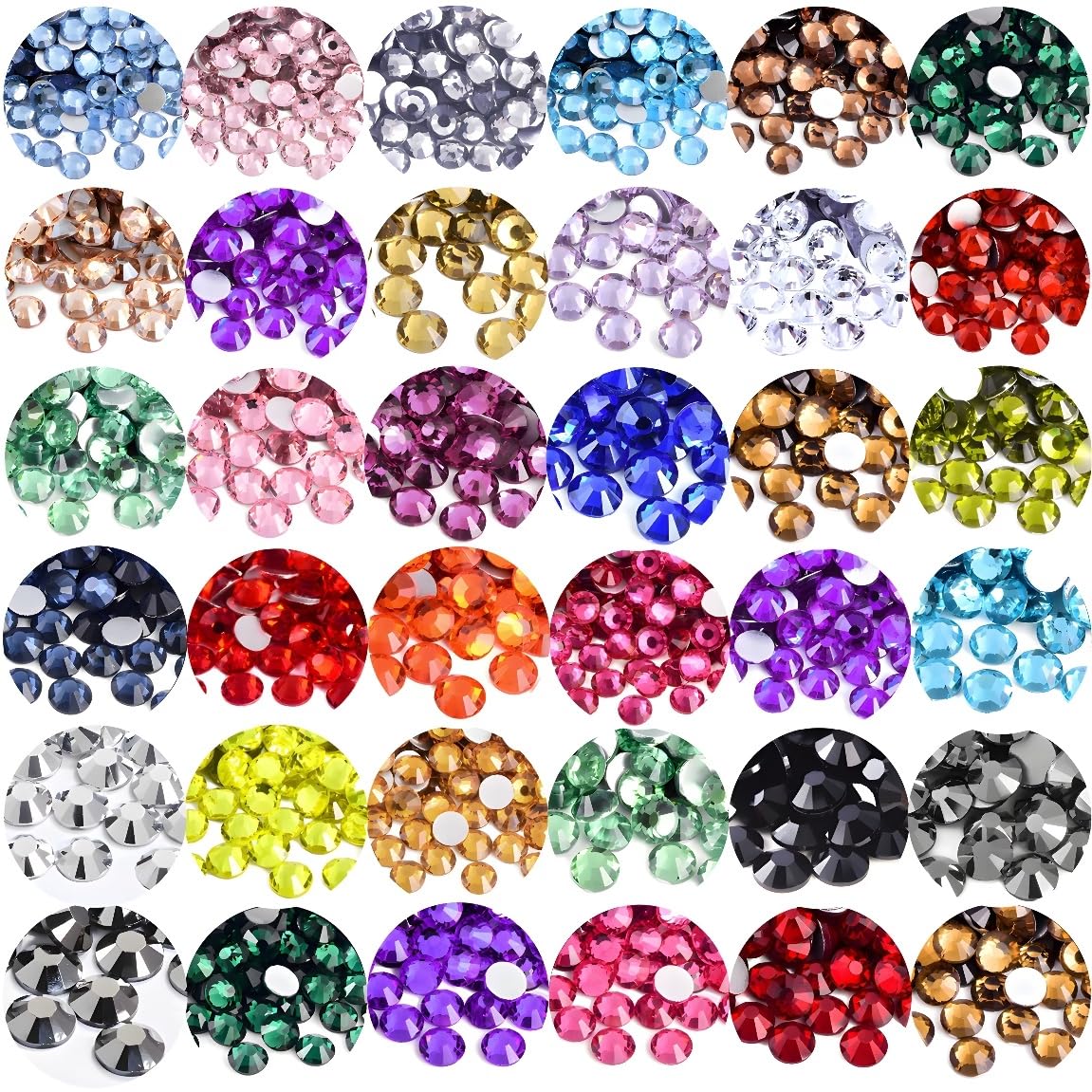 Flatback Rhinestones Round Gems for Nails Art and Crafts 2000Pcs SS16 4mm Glitter Crystals Stone DIY Bags Clothes Shoes (Citrine)