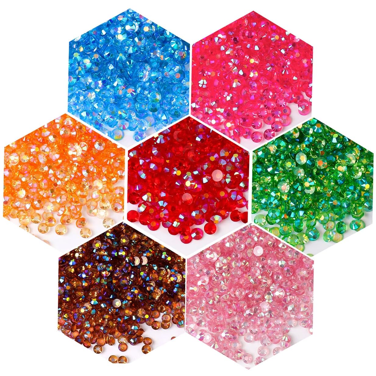 1500 Pieces SS16 4mm Flatback Rhinestones AB Clear Round Gems Crystals for Nail Art DIY Crafts Clothes Shoes Bags （Transparent Yellow Coffee AB）