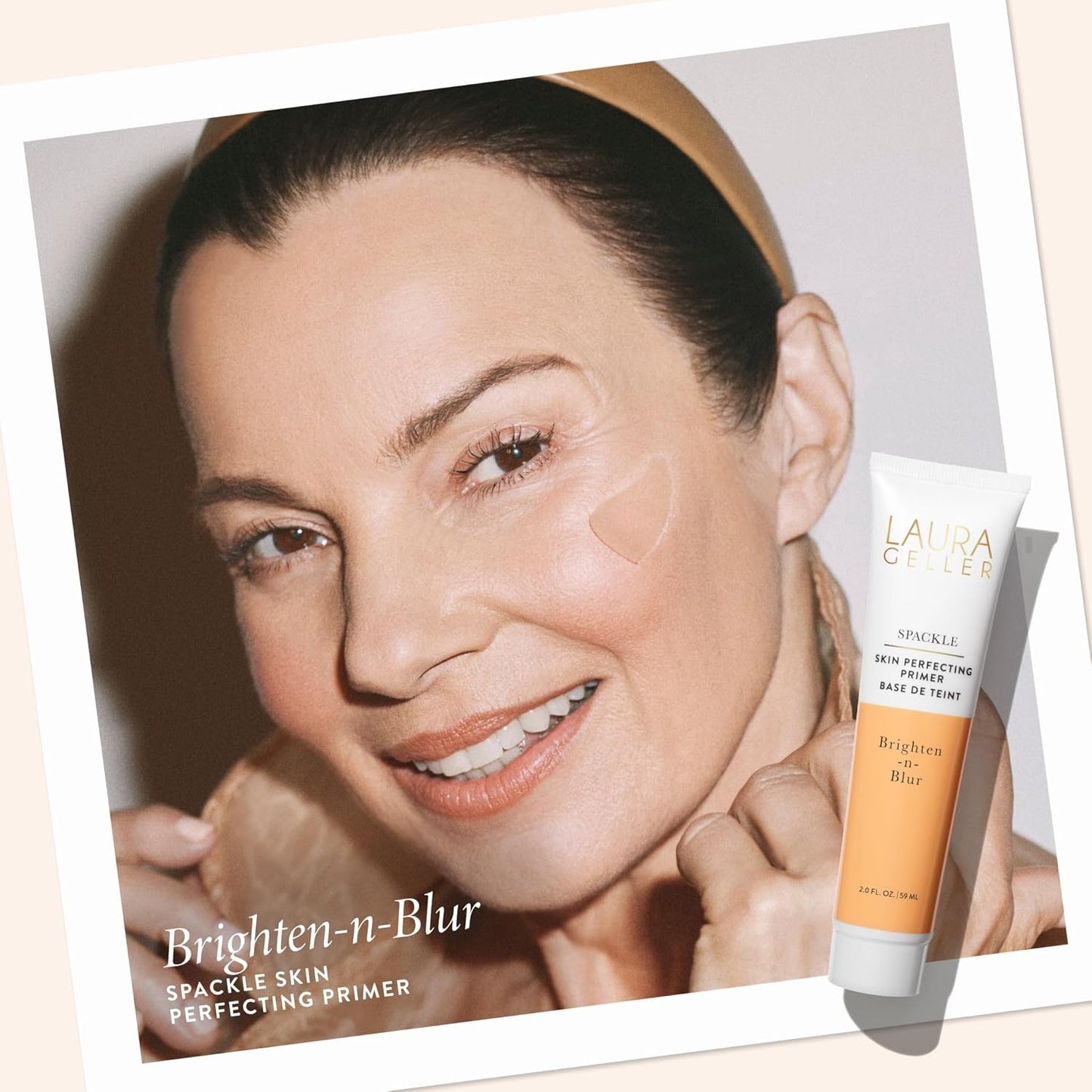 LAURA GELLER NEW YORK Spackle Primer - Brighten-n-Blur - Super-Size 2 Fl Oz - Mattifying Makeup Primer for Mature Skin