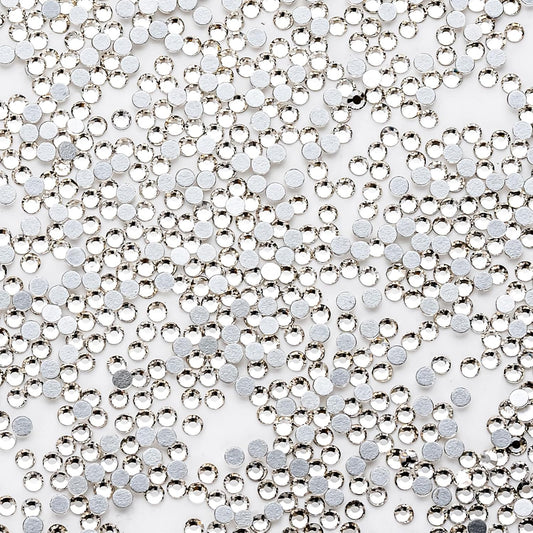 1440Pcs White Crystal Rhinestones,Glass Flatback Rhinestones Small Gemstones for Nail Face Makeup Art Crafts Clothes Decoration -(SS4,1.6mm,White)