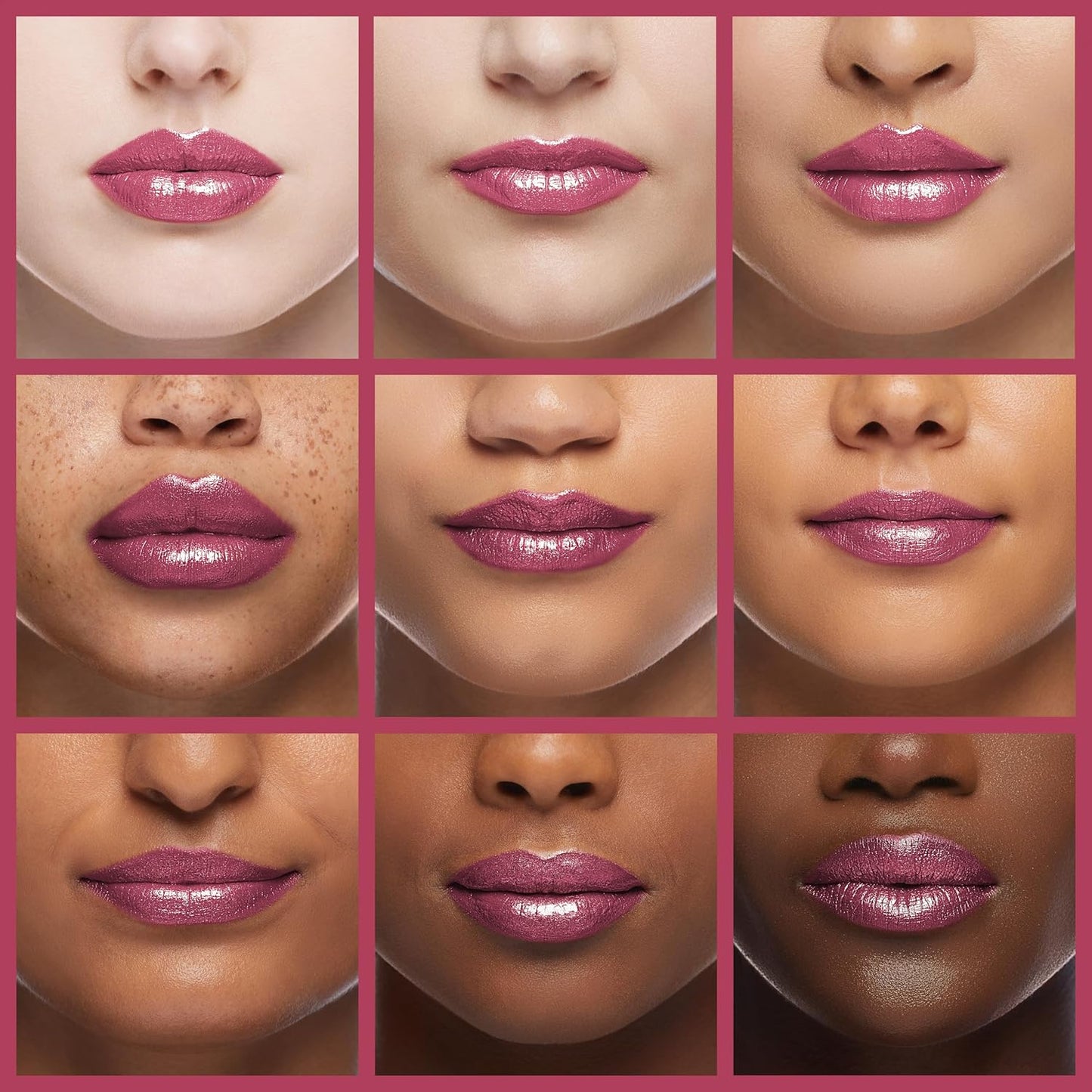 Oulac Pink Lipstick for Women with Metallic 3D Shine Lightweight Hydrating Formula, High Impact Lip Color, Vegan Beauty, Full Coverage Lip Makeup, Christmas Gifts for Women, Cosmopolis(01)